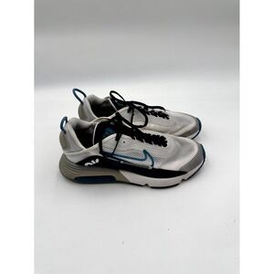 Nike White and Blue Men's Sneakers